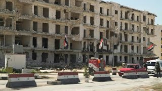 El lento comienzo de la reconstrucción de la ciudad siria de Alepo  AFP [upl. by Peugia]