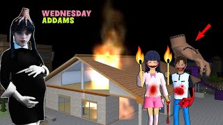 Addams Girl Pregnant Yuta Mio Haunteds 😱 Il Sakura School Simulator Drama story 👹 [upl. by Sophy]