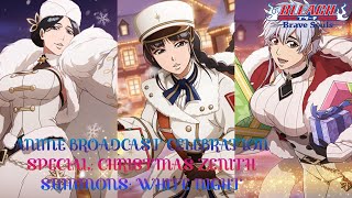 Bleach Brave Souls  Anime Broadcast Celebration Special Christmas Zenith Summons White Night [upl. by Nekcarb]