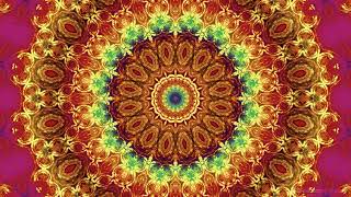 Golden Elegance Intricate Kaleidoscope Meditation with Relaxing Music for Visual Meditation [upl. by Leontina]