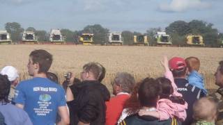 Combines4Charity  175 combines working WORLD RECORD smashed  Duleek Co Meath 15082009 [upl. by Ariaz]