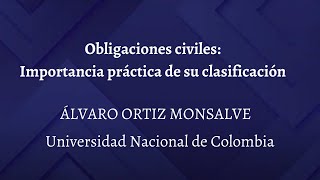 Obligaciones Civiles Importancia práctica de su clasificación [upl. by Eitak]