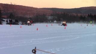 Firecat F7 vs Indy 800 660 ft snow drag race [upl. by Norri102]