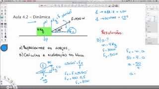Aula 42  Dinâmica  aceleração HD [upl. by Amati998]