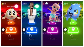 Wheres Chicky 🆚 Skibidi Toilet 🆚 Loo Loo Kids 🆚 Baby Moonies Tiles Hop EDM Rush 🎶 Who is Best [upl. by Ahsiuqet873]