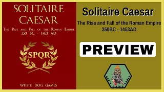 Solitaire Caesar from White Dog Games Preview [upl. by Magda859]