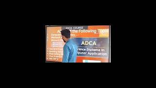 ADCA COURSES SYLLABUS DETAILS [upl. by Shornick]