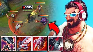 GRAVES BUT IM A RAID BOSS WHO CAN 1V5 THE ENEMY TEAM RED BUILD IS CRACKED [upl. by Kendall]