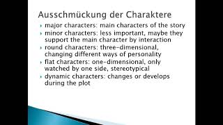 Characterization of a figure in literature  Englisch [upl. by Swanhildas740]