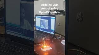 Arduino LED control using OpenCvpython arduino opencvpython opencv technology robotics [upl. by Zumstein]