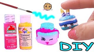 Custom Cake  DIY Do It Yourself Clay Shopkins Painting Craft Video [upl. by Attelrac]