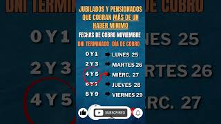 Fechas de Pago NOVIEMBRE 2024 👉🏻 JUBILADOS y PENSIONADOS que cobran MAS de la Mínima [upl. by Ylrebmik236]