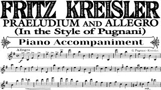 Kreisler  Praeludium and Allegro in the style of Pugnani  Piano Accompaniment [upl. by Yawnoc]