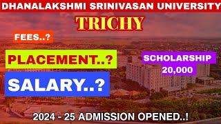 ☺️🎉 Dhanlakshmi Srinivasan University Trichy  Full Review in tamil  All in One  Scholarship 20K [upl. by Eatnoled441]