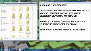 Minecraft Help  How to get bigger brush than 6 in World edit HD [upl. by Ecirtra666]