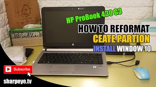 How to reformat HP Pro Book 430 G3 [upl. by Llekim994]