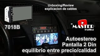 Pantalla China de 2 din 7018b economica y muy buena unboxingreview [upl. by Mccartan]