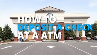 How to deposit a check at a ATM [upl. by Seuqram]