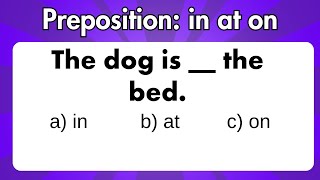 Prepositions of Place AT IN ON  Can you score 100 [upl. by Auqined58]