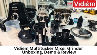 Vidiem Tusker Mixer Grinder Review in Tamil  Vidiem Multi Tusker Unboxing amp Demo  Food processor [upl. by Aiotal]