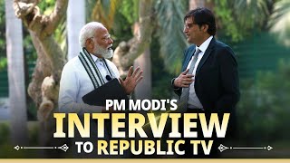 Live PM Modis interview to Republic TV [upl. by Lamoree573]