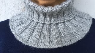 EN KOLAY BOYUNLUK ÖRGÜ EASY NECK KNIT [upl. by Criswell]