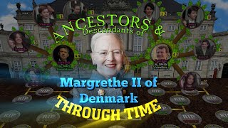 Ancestors and Descendants of Queen Margrethe II of Denmark Through Time Animated Family Tree [upl. by Arabrab]