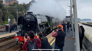 RARE Flying Scotsman class 60103 flying through Dawlish 300423 [upl. by Aelram]