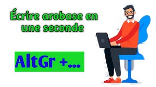 Comment écrire arobase  avec un clavier azerty [upl. by Wadlinger889]