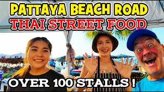 Thai Street Food Beach Road Pattaya Thailand 30th December 2023 [upl. by Bobbee560]