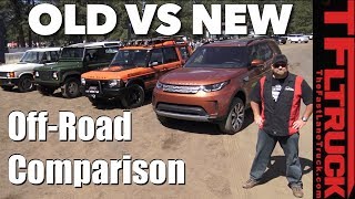 Old vs New OffRoad Land Rover Defender vs Discovery 2 vs Range Rover Classic vs 2018 Discovery [upl. by Yaakov]