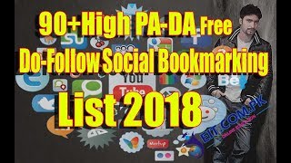 90High PADA Free DoFollow Social Bookmarking Sites List 2018 EIT [upl. by Pedroza]