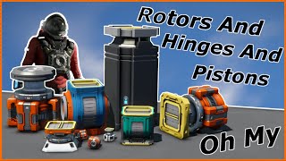 Rotors Hinges and Pistons Settings Tutorial  Space Engineers [upl. by Naenej]