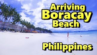 Arriving Old Boracay Beach Philippines and Taxi to Hotel [upl. by Marmawke]