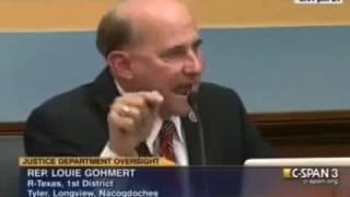 Louie Gohmert accuses the Attorney General Eric Holder of casting aspersions on his asparagus [upl. by Geoffrey]