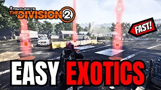 The Division 2  Best EXOTIC FARMING Method Exotic Caches Target Loot [upl. by Aikim]