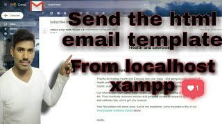 How to send HTML Email template using php and css from localhost xampp [upl. by Mairem]