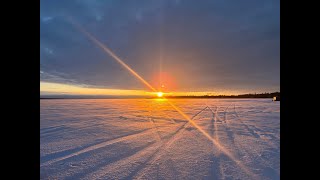 Wabamun Lake Alberta 2024 Family Day Weekend Ice Fishing for Walleye icefishing wabamun fish [upl. by Eanahc]