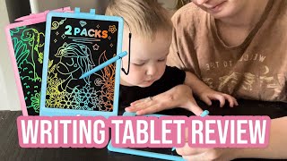 Drawing Tablet Review  2pack Lcd Writing Tablet for Kids Colorful Toddler Doodle Board [upl. by Mella]