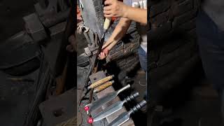 Long handle wood knife forging process Good tools and machinery make work easy [upl. by Alisen932]