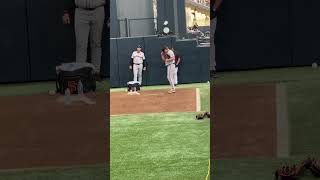 Logan Webb warmup vs Padres at Petco park 09072024 [upl. by Eyahs]