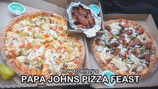 How to enjoy PAPA JOHNS PIZZA [upl. by Ridinger]