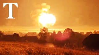 Huge explosion rocks Russia after Ukraine attack [upl. by Ruy]