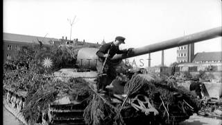 German troops of 512th Heavy Tank Destroyer Battalion  512th sJgdPzAbt surrendeHD Stock Footage [upl. by Atiekan140]