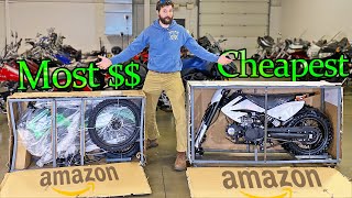 I BOUGHT the CHEAPEST and MOST EXPENSIVE Dirt Bikes on Amazon [upl. by Marget]