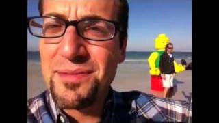 Giant Lego Man Washes Up On Siesta Key Beach [upl. by Hako]