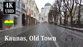 Laisvės Avenue Kaunas Lithuania  Walking Tour 4K 60fps  Virtual Walk Through a Old Town [upl. by Lamoree643]