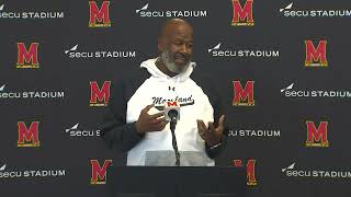 Mike Locksley on Maryland footballs disappointing season and Billy Edwards returning [upl. by Akemet]