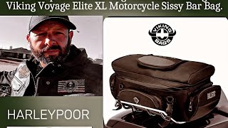 VIKING BAGS INITIAL REVIEW Viking Voyage Elite motorcycle Sissy Bar Bag [upl. by Nauq]