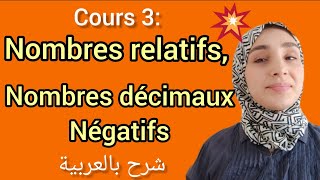 درس3nombres relatifsnombres décimaux négatifs رياضيات أولى إعدادي [upl. by Nissa]